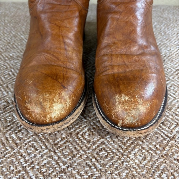 Justin Classic Roper Style 3163 Brown Marbled Leather Cowboy Boots Men\'s Sz 9D main image 9